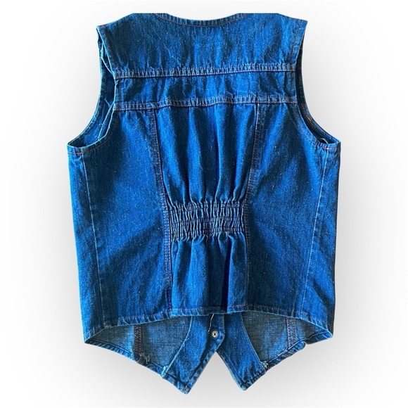 Montgomery Ward Vintage denim Vest, 100%Cotton, snaps closure, size M/L - Picture 4 of 9